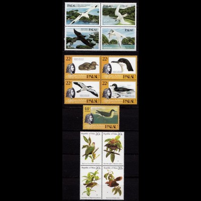 Palau Islands Vögel Birds 1983 + 1984 + 1985 ** Mi. 5-8 + 47-50 + 65-69 (9636