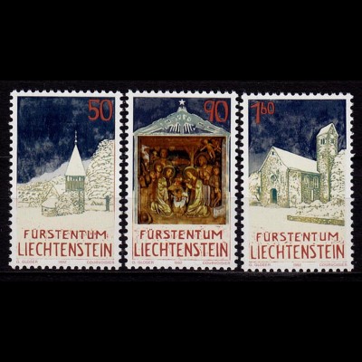 Liechtenstein Weihnachten 1992 Mi.1050-52 ** unter Postpreis (c052