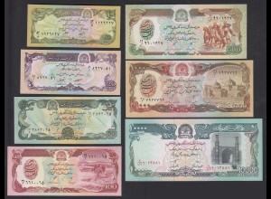 AFGHANISTAN - 7 Stück Banknoten UNC (21110