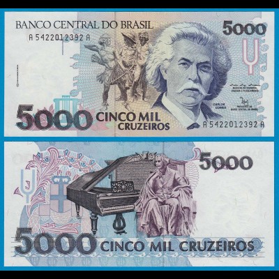 Brasilien - Brazil 5000 Cruzados Banknote 1992 Pick 232b UNC (21072