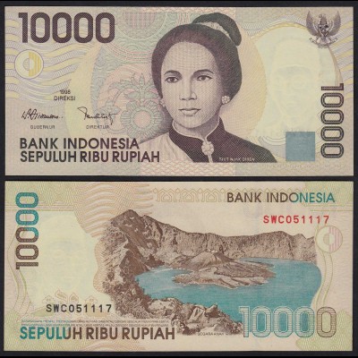 Indonesien - Indonesia 10000 10.000 Rupiah 1998/1999 Pick 137b UNC (1) (21155