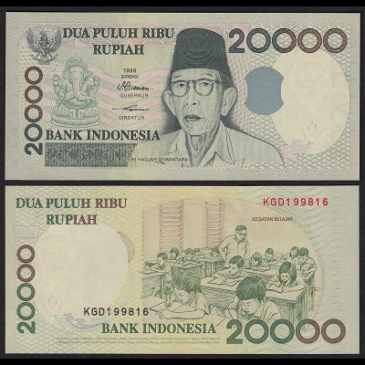 Indonesien - Indonesia 20000 20.000 Rupiah 1998/1999 Pick 138b UNC (1) (21156