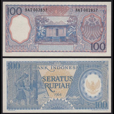 Indonesien - Indonesia 100 Rupiah Banknote 1964 Pick 98 UNC (1) (21158