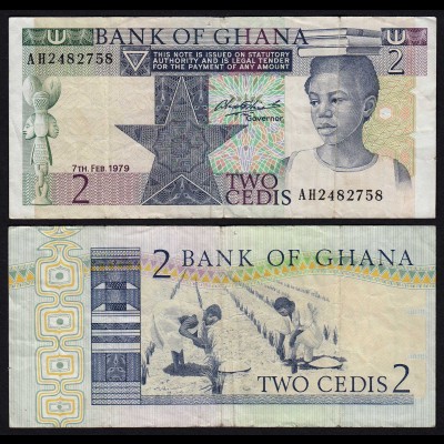 Ghana - 2 Cedis Banknote 1979 Pick 18a VF (21308