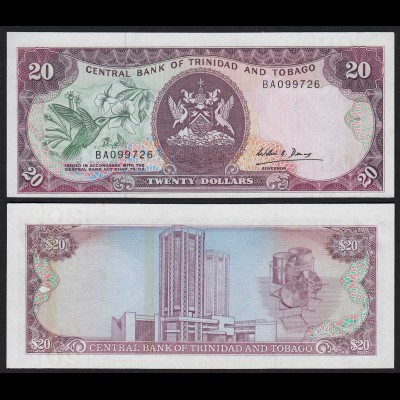 Trinidad & Tobago 20 Dollar Banknote Pick 39b UNC (1) (21500