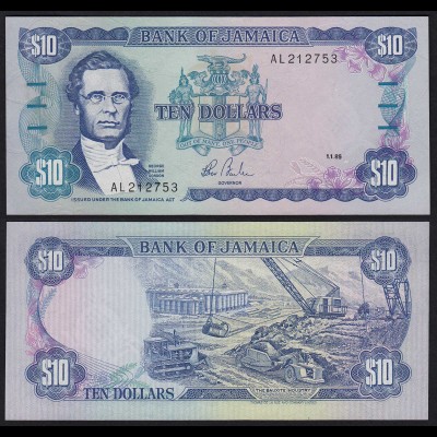 JAMAIKA - JAMAICA 10 Dollars Banknote 1985 Pick 71a UNC (1) (21524