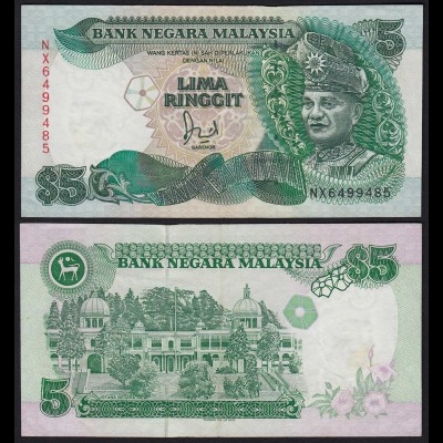 Malaysia 5 Ringgit Banknote ND (1991) Pick 28c VF+ (3+) (21555