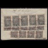 Deutsches Reich Infla Brief 1923 Massen-Frankatur 20 x 1000 Mark (21650