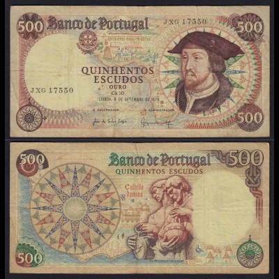 Portugal - 500 Escudos Banknote 1979 Pick 1770b F/VF (3/4) (21726