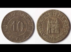 Germany 10 Pfennig CROSSEN CITY an der ODER Notgeld Coin ND Iron (r1000