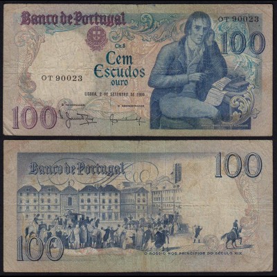 Portugal - 100 Escudos Banknote 1980 - Pick 178a F (4) (21818