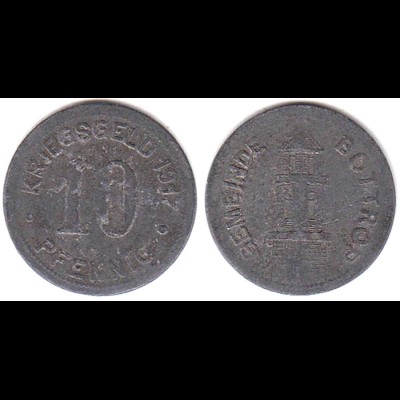 Bottrop Westfalia Germany 10 Pfennig Notgeld/Warmoney 1917 zinc (4133