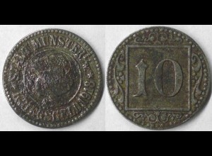 Münster Westfalia Germany 10 Pfennig Notgeld/Warmoney 1918 Iron (4131