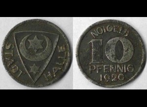 Halle Germany 10 Pfennig Notgeld/Warmoney 1918 Iron (4130