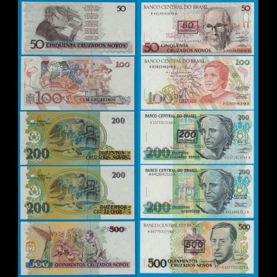 Brasilien - Brazil 5 Stück Banknoten UNC (18308