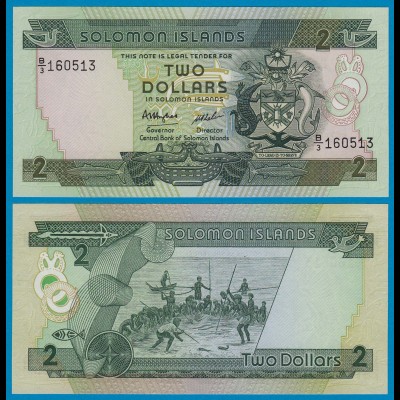 Solomon Islands - Salomonen - 2 Dollars 1986 UNC Pick 13a (18310