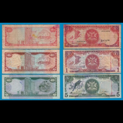  Trinidat & Tobago 3 Stück Banknoten gebraucht (18316