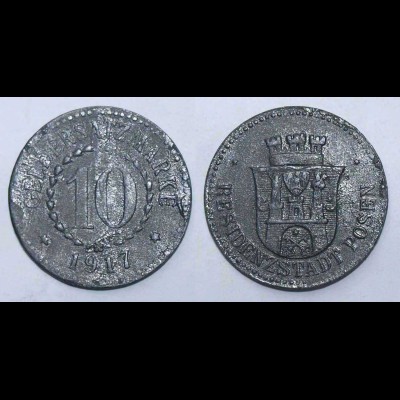 10 Pfennig Notgeld/Geldersatzmarke Münze Posen 1917 Zink (21946