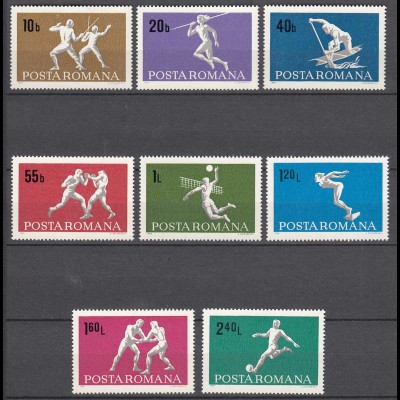 RUMÄNIEN - ROMANIA - 1969 Sport Mi. 2747-54 postfrisch (22552