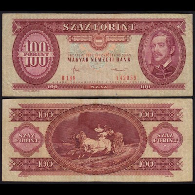 Ungarn - Hungary 100 Forint Banknote 1984 Pick 171g F/VF (3/4) (22832
