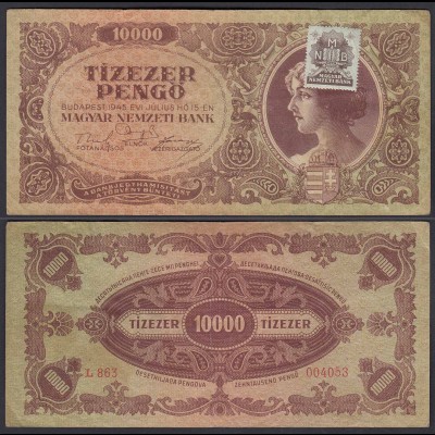 Ungarn - Hungary 10.000 Pengo Banknote 1945 Pick 119 VF (3) (22839