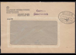 Mülheim Ruhr 1945 Gebühr bezahlt von Thyssen Röhrenwerke (20584
