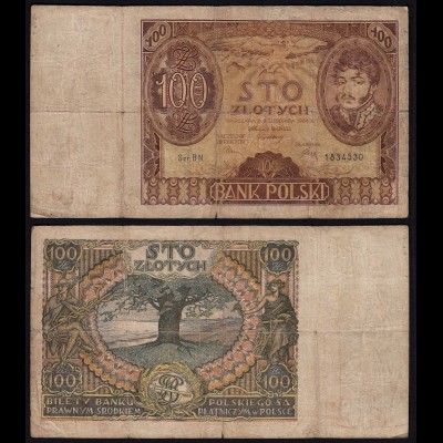 Polen - Poland 100 Zlotty Banknote 1934 Pick 75 used (22434