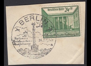 GERMANY WW2 1940 National Stamps Exhibition on piece spec.cancelled (22243