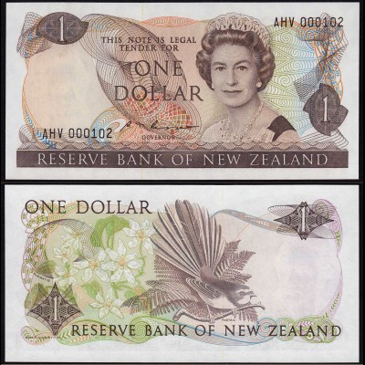 Neuseeland - New Zealand 1 Dollar UNC Pick 169b Serien-NR. ANV 000102
