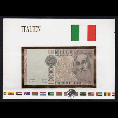 Italien - Italy 1000 Lire 1982 Banknotenbrief der Welt UNC Pick 109a (15488