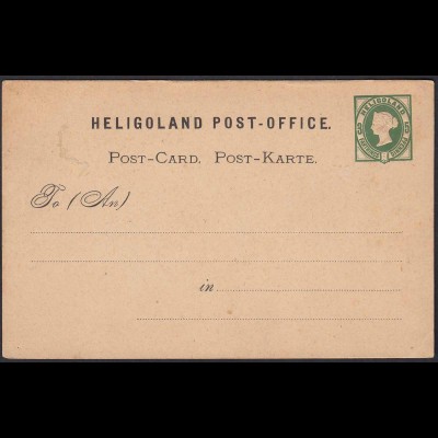 Helgoland Ganzsachen Postkarte P 1 ungebraucht Prägedruck (22970