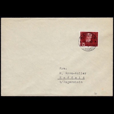 Liechtenstein 1948 Brief Mi.260 EF Mauren - Hoffeld Fr. Kress (23027