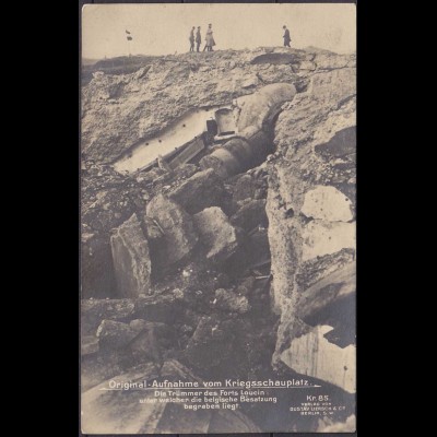AK BELGIEN Trümmer Fort Loucin Kriegsschauplatz 1917 nach Nottuln
