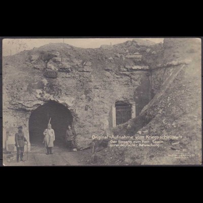 AK BELGIEN Eingang Fort Loucin Feldpost Kriegsschauplatz 1917 nach Nottuln
