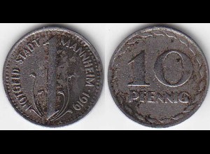 Mannheim 10 Pfennig 1919 Notgeld Stadt Funck 315.2 (4367