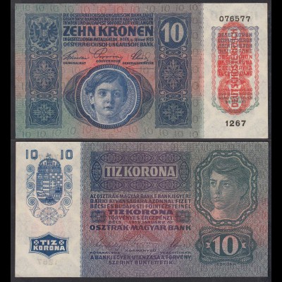 Österreich - Austria 10 Kronen Banknote 1915 (1919) Pick 51 UNC (1) (23225