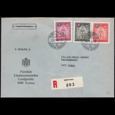 Liechtenstein R-Orts-Dienstbrief 1984 (23264