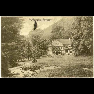 AK 1918 Thüringen Massemühle Lauchgrund bei Grosstabarz (0974