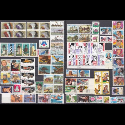 USA postfrisch tolles Lot nur verschiedene Briefmarken MNH (23395