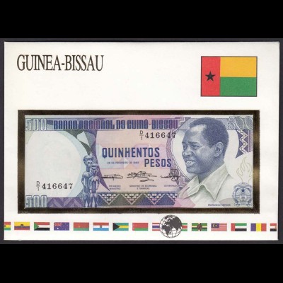 GUINEA-BISSAU - 500 Pesos 1983 Banknotenbrief der Welt UNC Pick 7