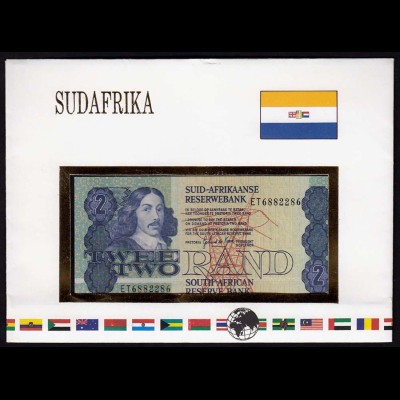 SOUTH AFRICA 2 Rand (1981) Banknotenbrief der Welt UNC Pick 118b (15458