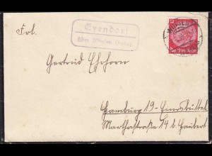 Eyendorf über Winsen 1938 Posthilstelle/Landpost Umschlag (12980