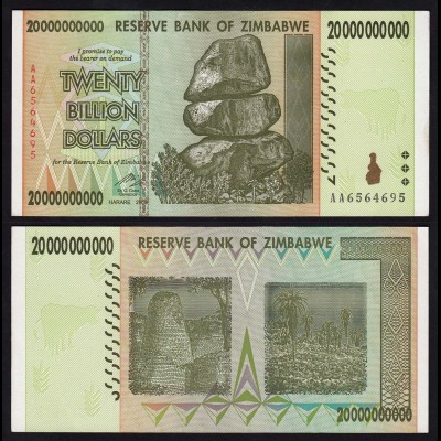 SIMBABWE - ZIMBABWE 20 Billion Dollars 2008 Pick 86 UNC (1) (17897