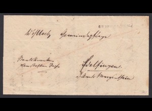 Württemberg 1845 Brief ZWIEFALTEN L1 - SELFINGEN Inhalt (23462