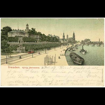 AK Sachsen Dresden 1907 Königliche Belvedere (0891