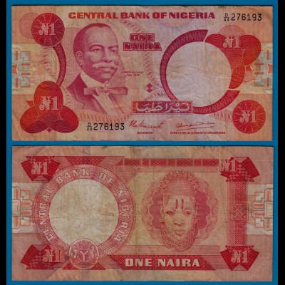 Nigeria 1 Naira Banknote sig.4 Pick 19a F (4) (18174