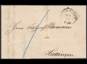 Preussen 1865 Brief HAMM STADT nach HATTINGEN Inhalt (23476