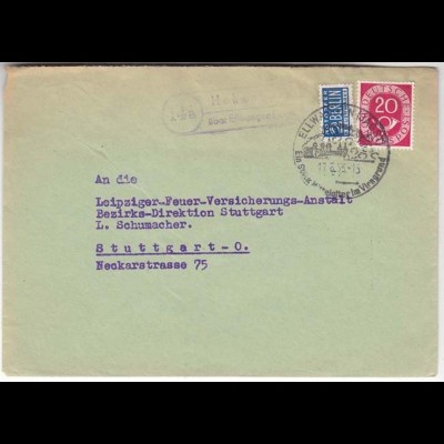 Posthilfstelle/Landpost Hohenberg über Ellwangen 1953 (10441