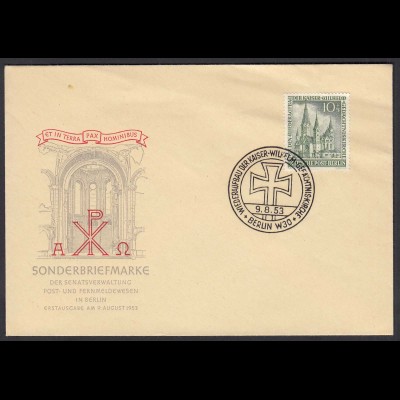 Berlin - 1953 FDC Gedächtniskirche Mi.Nr. 107 - KW 160 € (23806