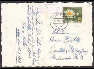 WIERA über Treysa 1958 Landpost/Posthilfstelle Karte (23835